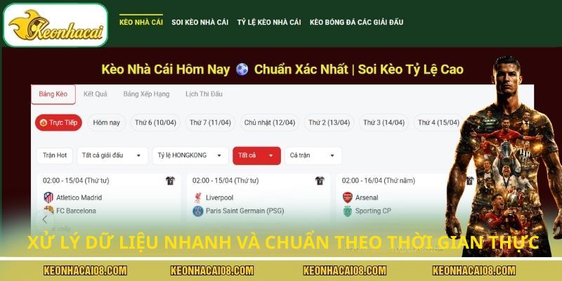 Kèo Nhà Cái 3 Xử lý dữ liệu nhanh và chuẩn theo thời gian thực